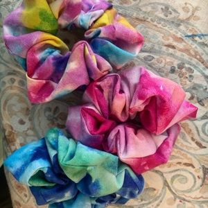 Tie Dye Scrunchies, 3 pack